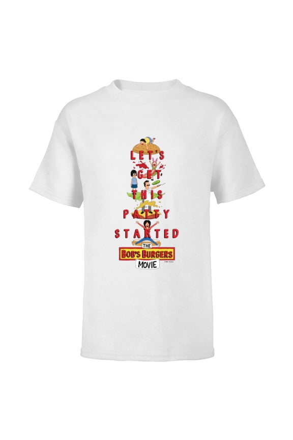 The Bob’s Burgers Movie Let’s Get This Patty Started - Short Sleeve T-Shirt for Kids - Customized-White