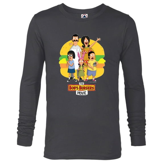 The Bob’s Burgers Movie Logo - Long Sleeve T-Shirt for Men - Customized-Charcoal Heather