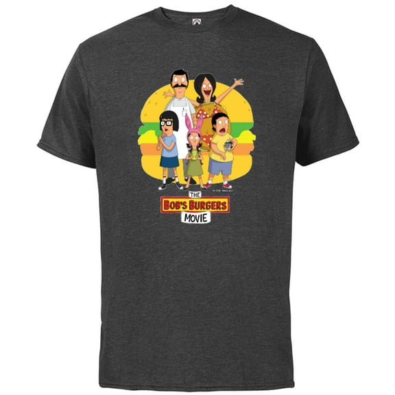 The Bob’s Burgers Movie Logo - Short Sleeve Cotton T-Shirt for Adults - Customized-Charcoal Heather