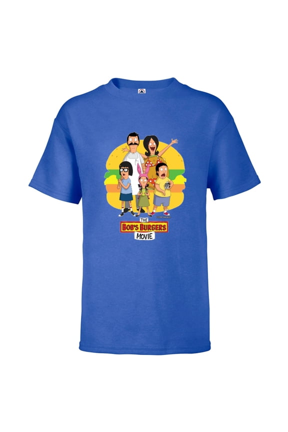 The Bob’s Burgers Movie Logo - Short Sleeve T-Shirt for Kids - Customized-Royal
