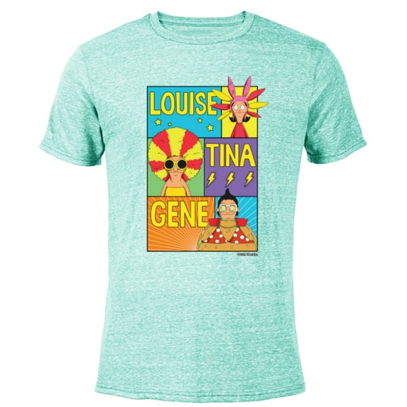 The Bob’s Burgers Movie Louise Tina Gene - Short Sleeve Blended T-Shirt for Adults - Customized-Ocean Blue