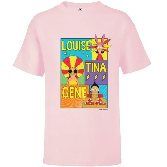 The Bob’s Burgers Movie Louise Tina Gene - Short Sleeve T-Shirt for Kids - Customized-Soft Pink
