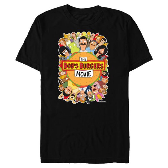 The Bob’s Burgers Movie Poster - Short Sleeve Blended T-Shirt for Adults - Customized-Black