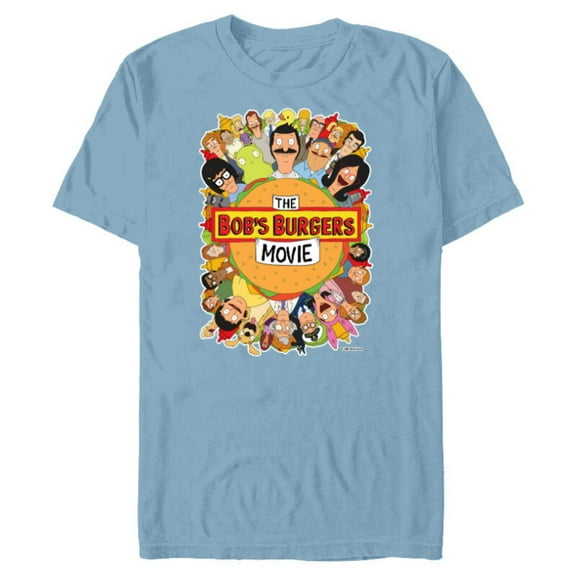 The Bob’s Burgers Movie Poster - Short Sleeve Blended T-Shirt for Adults - Customized-Ocean Blue