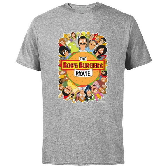 The Bob’s Burgers Movie Poster - Short Sleeve Cotton T-Shirt for Adults - Customized-Athletic Heather