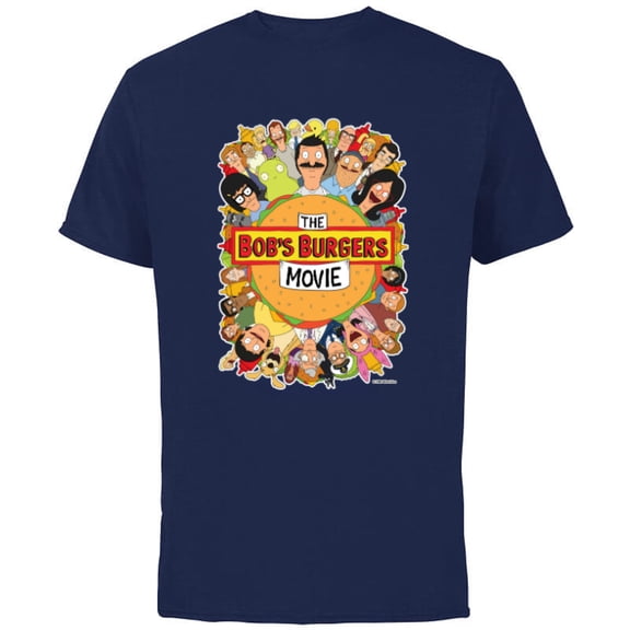 The Bob’s Burgers Movie Poster - Short Sleeve Cotton T-Shirt for Adults - Customized-Navy