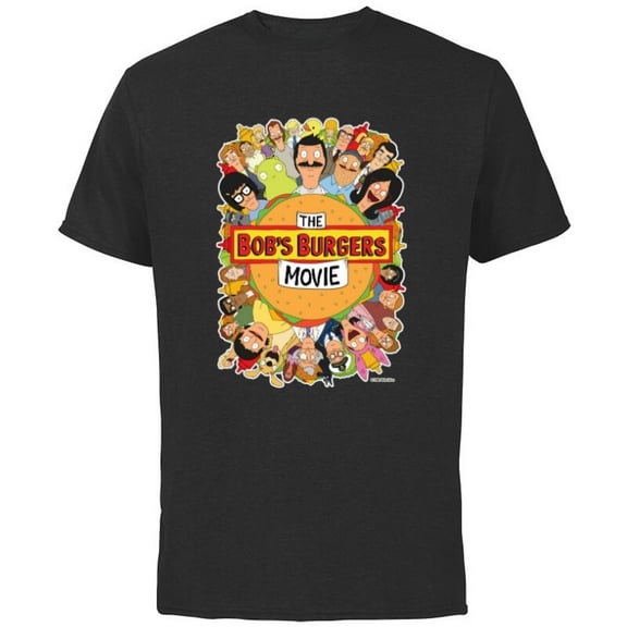 The Bob’s Burgers Movie Poster - Short Sleeve Cotton T-Shirt for Adults - Customized-Black