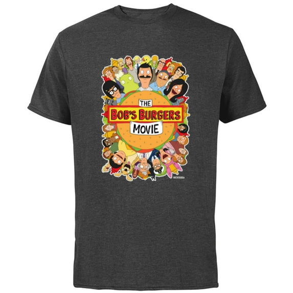 The Bob’s Burgers Movie Poster - Short Sleeve Cotton T-Shirt for Adults - Customized-Charcoal