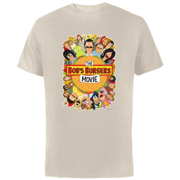 The Bob’s Burgers Movie Poster - Short Sleeve Cotton T-Shirt for Adults - Customized-Natural