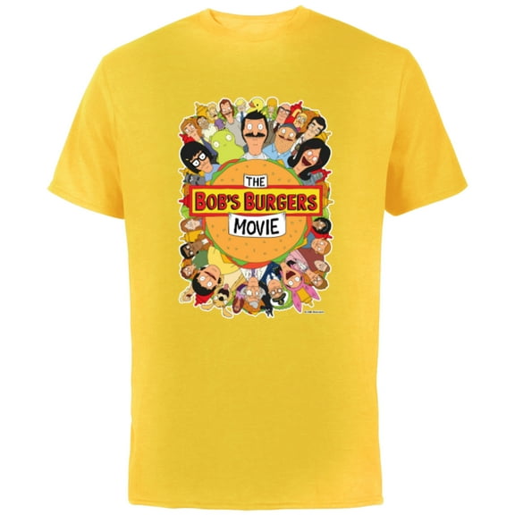 The Bob’s Burgers Movie Poster - Short Sleeve Cotton T-Shirt for Adults - Customized-Yellow
