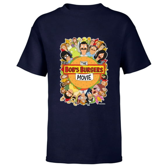 The Bob’s Burgers Movie Poster - Short Sleeve T-Shirt for Kids - Customized-Navy