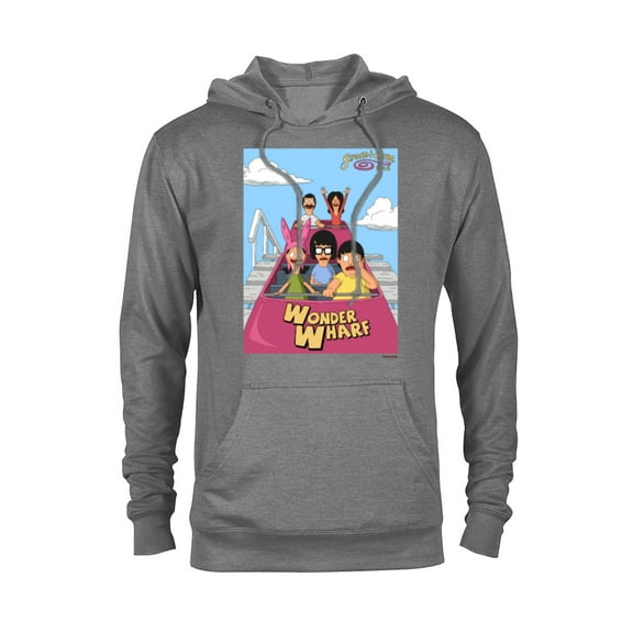 The Bob’s Burgers Movie Wonder Wharf Roller Coaster - Pullover Hoodie for Adults - Customized-Graphite Heather