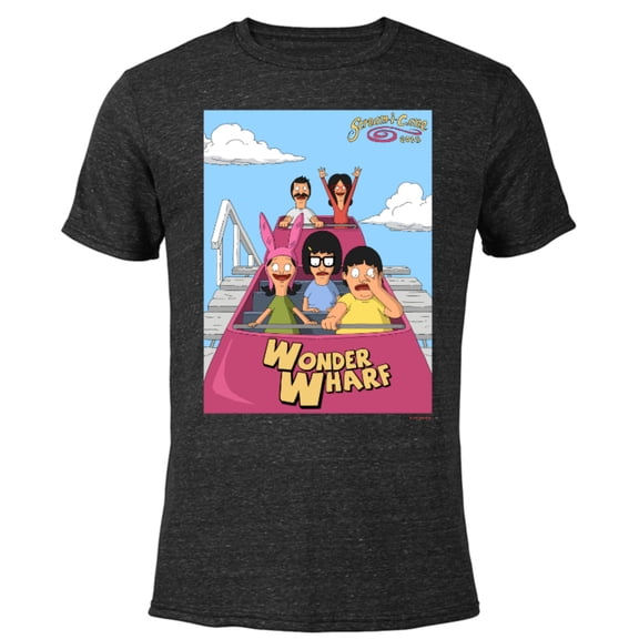 The Bob’s Burgers Movie Wonder Wharf Roller Coaster - Short Sleeve Blended T-Shirt for Adults - Customized-Black