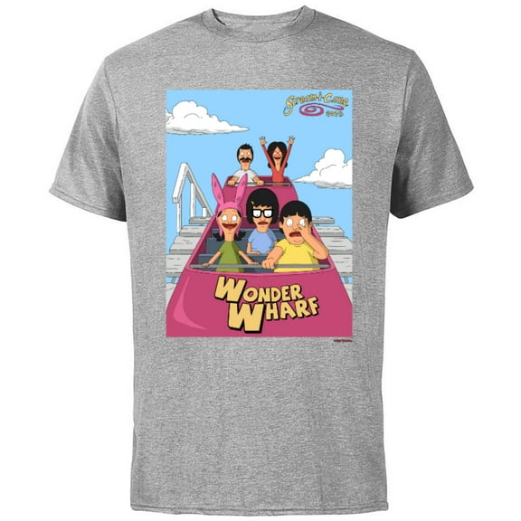 The Bob’s Burgers Movie Wonder Wharf Roller Coaster - Short Sleeve Cotton T-Shirt for Adults - Customized-Athletic Heather