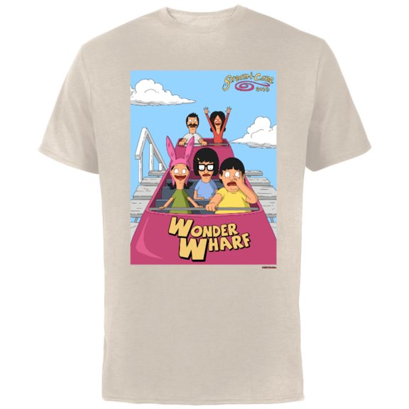 The Bob’s Burgers Movie Wonder Wharf Roller Coaster - Short Sleeve Cotton T-Shirt for Adults - Customized-Natural