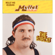 The Bobcat Costume Mullet Headband Wig - brown- by Mullet on the Go