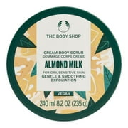 The Body Shop Almond Milk Gentle Exfoliating Cream Body Scrub   Soothing Exfoliation for Sensitive Skin   Vegan   8.6 oz