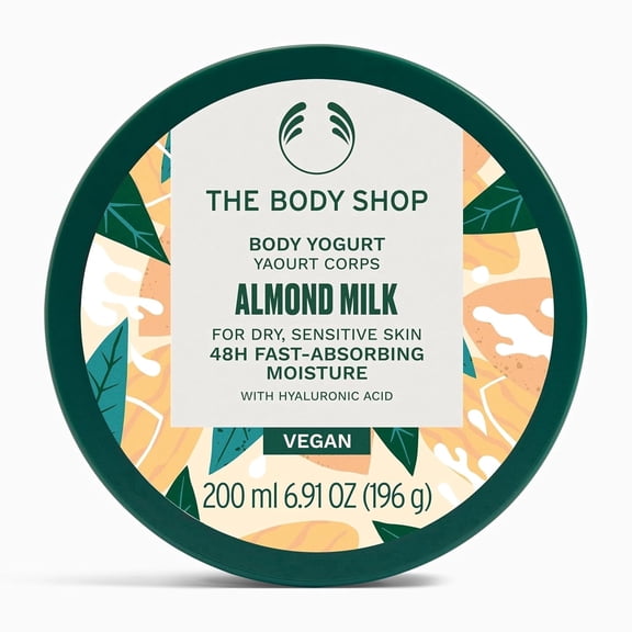 The Body Shop Almond Milk Body Yogurt Instantly Absorbing Hydration from Head to Toe For Sensitive Skin Vegan 6.91 oz