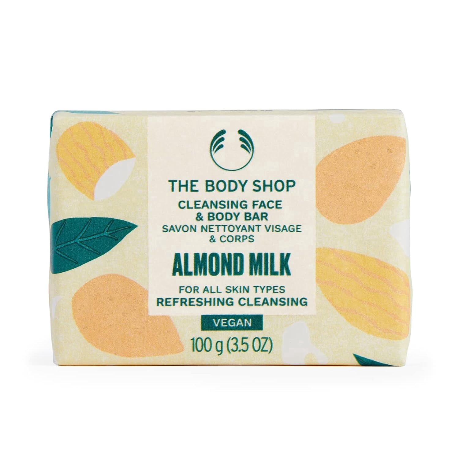 The Body Shop Almond Milk & Honey Soap Bar, Cleansing Bar Soap for Sensitive, Dry Skin, 3.5 oz.