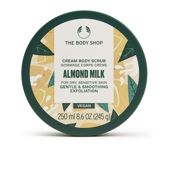 The Body Shop Almond Milk and Honey Body Gently Exfoliating Scrub – Soothing Exfoliation for Sensitive Skin – Vegetarian – 8.6 oz
