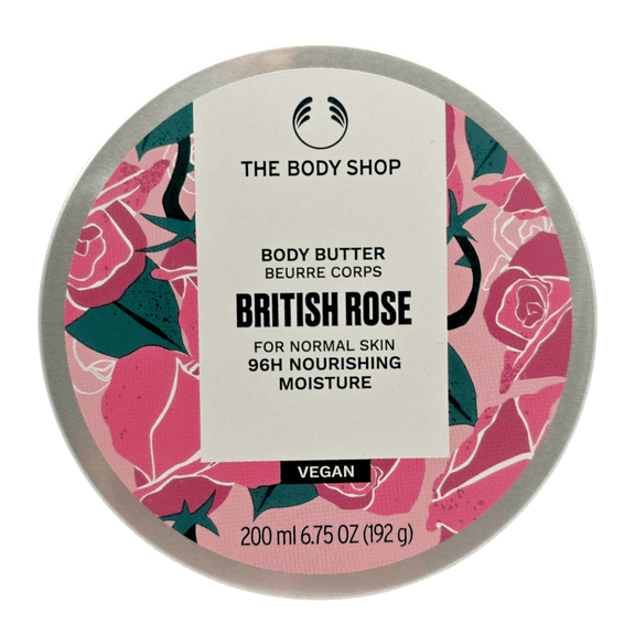 The Body Shop British Rose Body Butter, Nourishing & Moisturizing For Normal Skin 6.75 oz