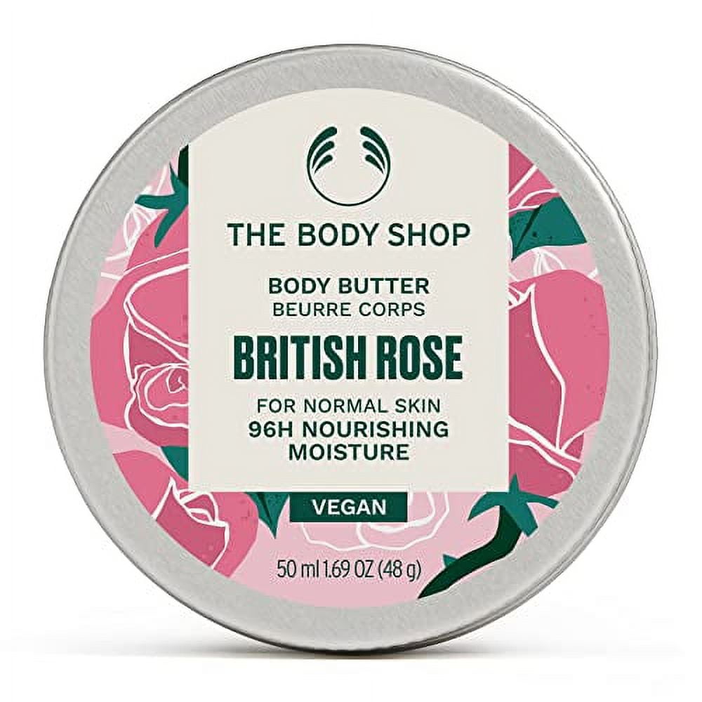 The Body Shop British Rose Instant Glow Body Butter, 50ml, 1.72 Ounce