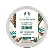 The Body Shop Nourishing Coconut Scented for Dryness Body Butter, Coconut, 1.62 oz