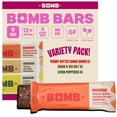The Bomb Co. Bomb Bars Variety Pack, Healthy Snacks, Plant Based Bars