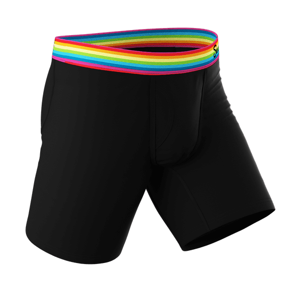 The Bona Fide Pride - Shinesty Pride Long Leg Ball Hammock Pouch Underwear With Fly  Medium