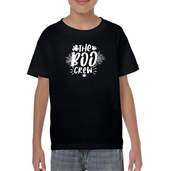 The Boo Crew Happy Spiderwebs T-Shirt Juniors -Image by Shutterstock, x-Small