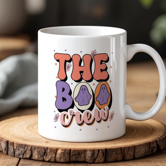 The Boo Crew Mug 0ml Cute Halloween Ghosup Spooky Fall Coffee Mug or Family.