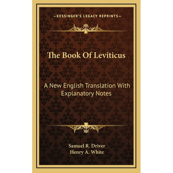 The Book Of Leviticus : A New English Translation With Explanatory Notes (Hardcover)
