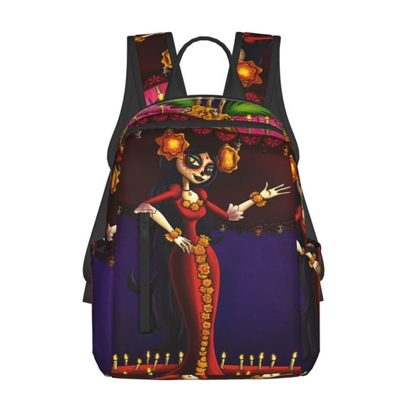 The Book of Life Backpacks Cute Cartoon Lightweight Unisex Bookbag Daypack Anime Laptop Bag Rucksack for Travel Hiking School