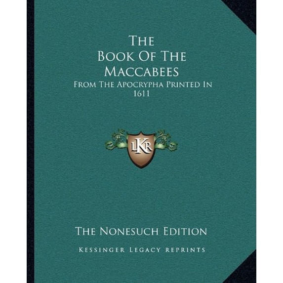 The Book Of The Maccabees (Paperback)