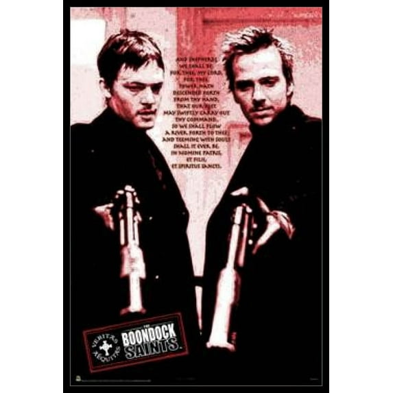 The Boondock Saints Red Poem Laminated & Framed Poster (24 X 36)