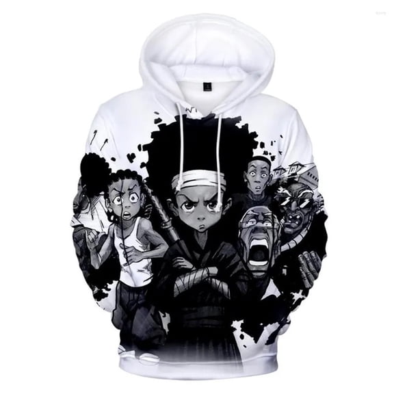 The Boondocks 3D Hoodie Unisex Long Sleeve Sweatshirt Harajuku Streetwear Fashion Pullover For Men Women