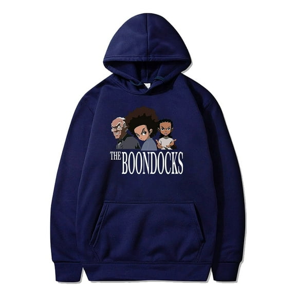 The Boondocks Anime Hoodie American Black Cartoon Long Sleeve Street Sweatshirt