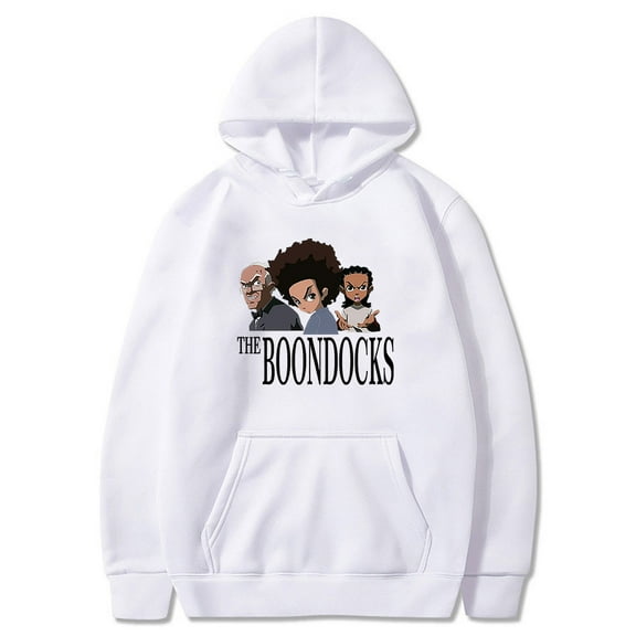 The Boondocks Anime Hoodie American Black Cartoon Long Sleeve Street Sweatshirt