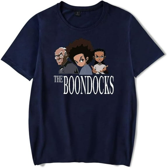 The Boondocks Anime T-Shirt Men's and Women's Couple's Summer Short Sleeve Shirt Round Neck
