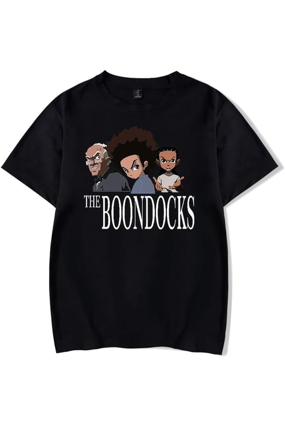 The Boondocks Anime T-shirt unisex fashion summer short sleeved round neck shirt