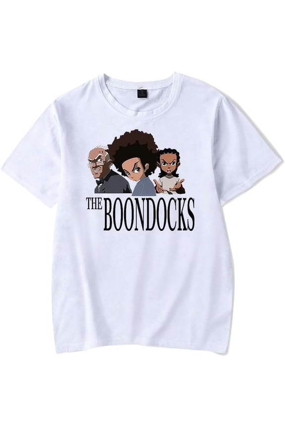 The Boondocks Anime T-shirt unisex fashion summer short sleeved round neck shirt
