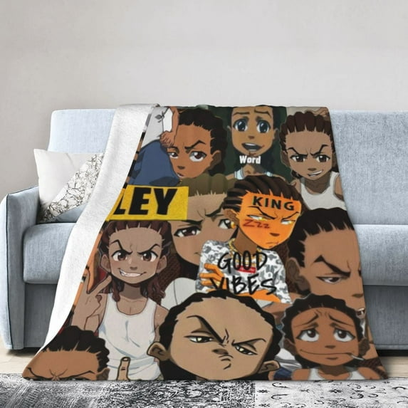 The Boondocks Blankets Ultra Soft Flannel Blanket All Season Fuzzy Blanket Fluffy Cozy Blanket For Couch Bed Sofa 50"X40"
