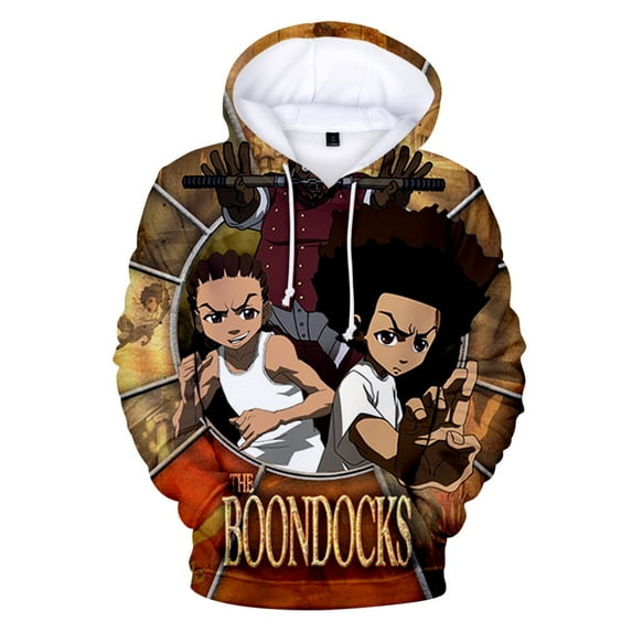 The Boondocks Hoodie Fashion Men's and Women's Long Sleeve Sweatshirt with Pockets