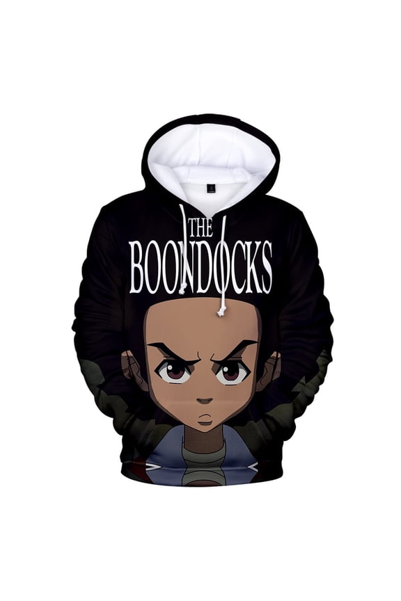 The Boondocks Hoodie fashion women's men's casual long sleeved hooded pocket sports shirt Casual crew-neck hoodie