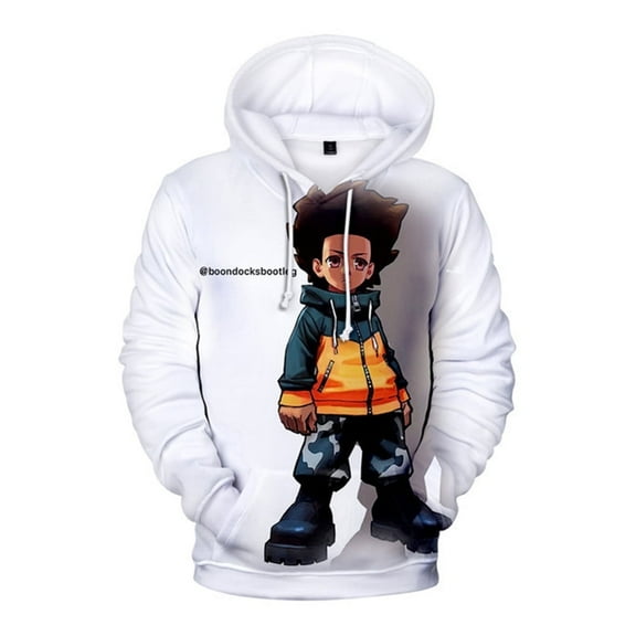 The Boondocks Hoodie fashion women's men's casual long sleeved hooded pocket sports shirt Casual crew-neck hoodie