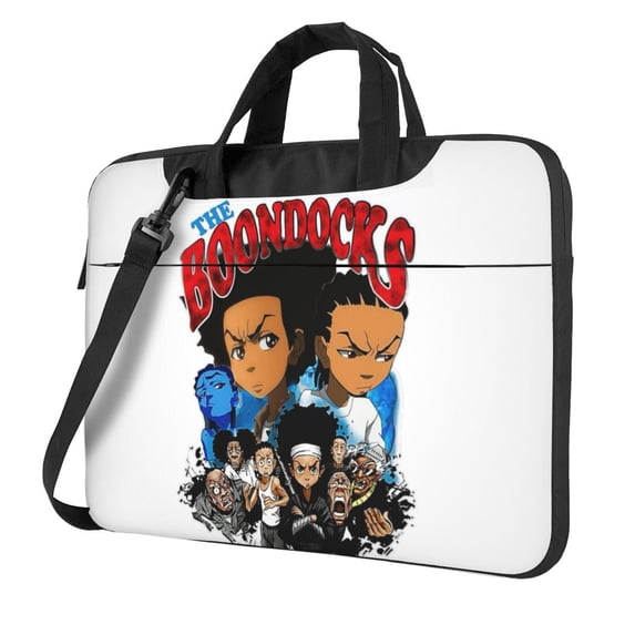 The Boondocks Laptop Carrying Case 15.6 Inch Laptop Bag Computer Protective Case Shoulder Strap Carrying Briefcase Messenger Bag