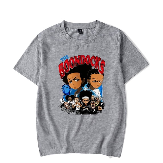 The Boondocks Merch Printing T-Shirt Crewneck Men/Women Anime Short Sleeve Summer Tops