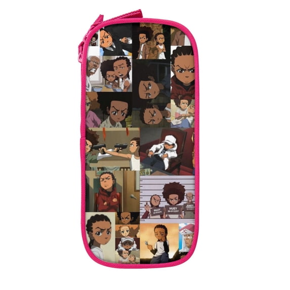 The Boondocks Pencil Case Durable Pen Carrying Case Lightweight Pencil Bag Pouch Box Organizer Pencase Pink