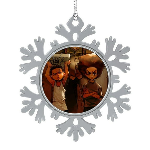 The Boondocks Snowflakes Ornaments Christmas Tree Decorations Alloy Hanging Decorations Snowflake Pendant 3 PCS