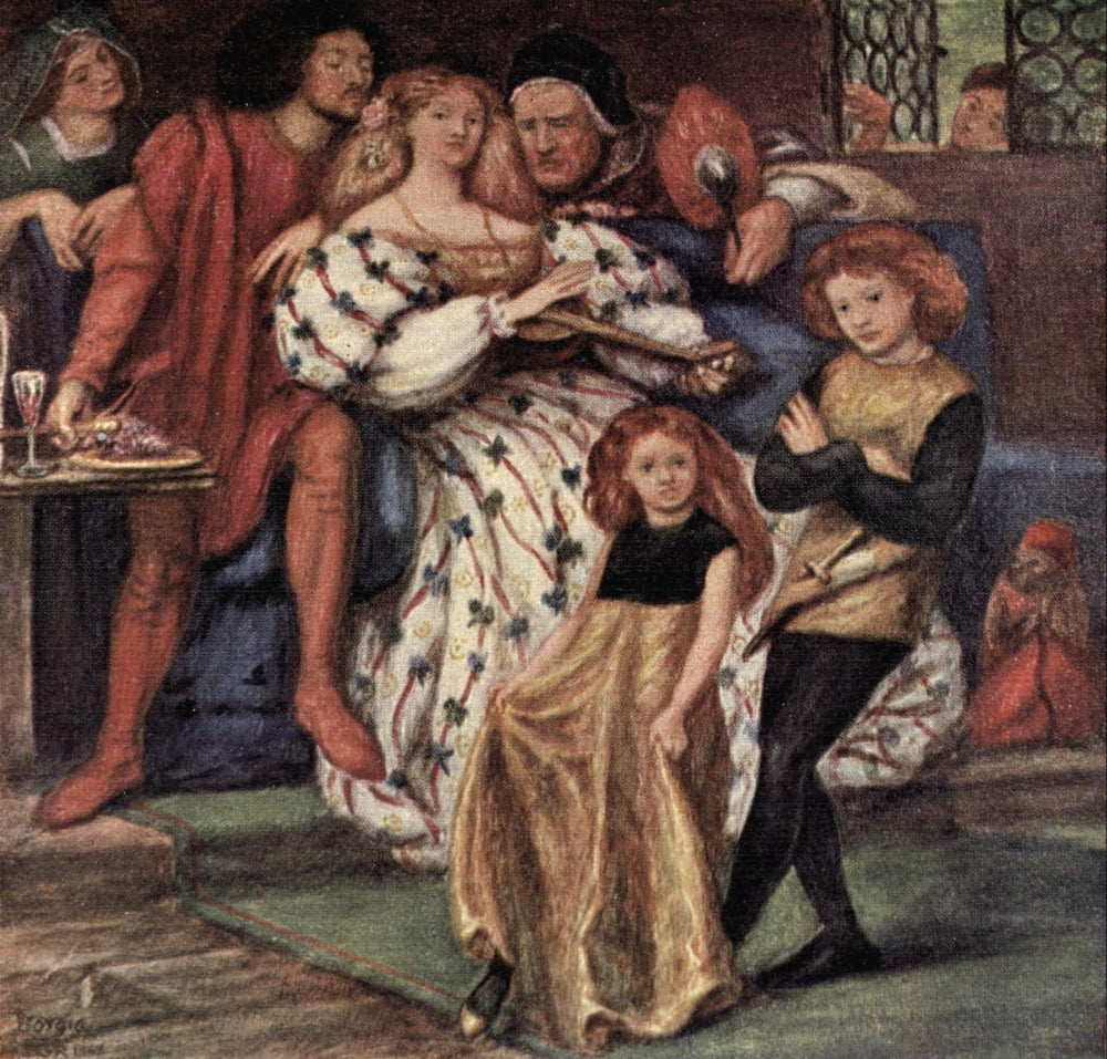 The Borgia Family Rossetti 1908 Canvas Art - Dante Gabriel Rossetti (24 x 36)